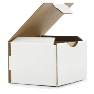 Caja de carton Kraft Blanca postal